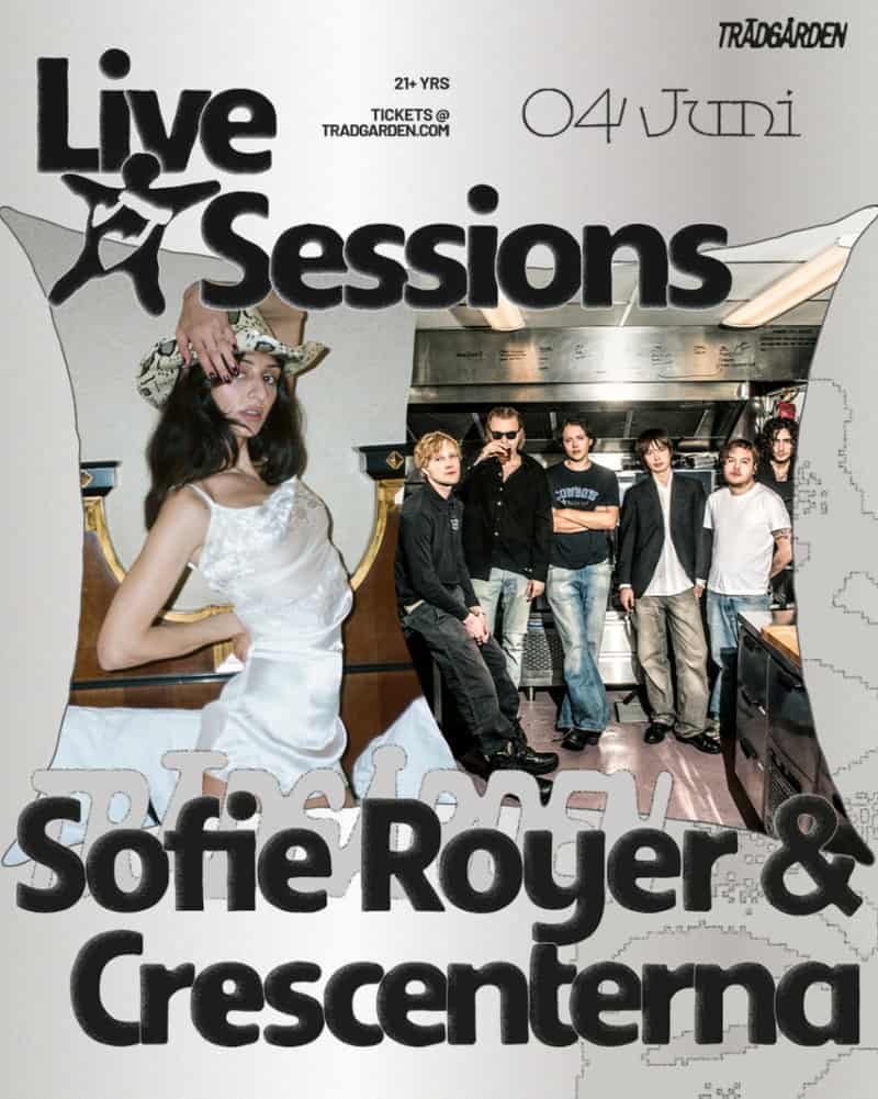 Image of event LIVE SESSIONS: SOFIE ROYER & CRESCENTERNA by Trädgården venue in Stockholm Image of event LIVE SESSIONS: SOFIE ROYER & CRESCENTERNA by Trädgården venue in Stockholm