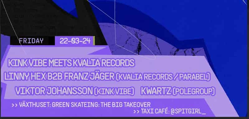Image of event KINK VIBE MEETS KVALIA RECORDS by Under Bron venue in Stockholm