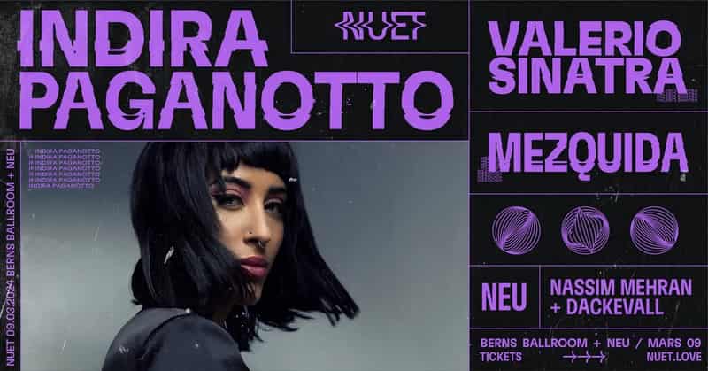 Image of event Indira Paganotto @ Nuet by NEU venue in Stockholm