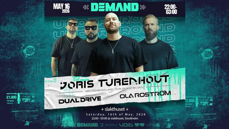 Image of event DEMAND w/ Joris Turenhout (NL) by Slakthuset venue in Stockholm