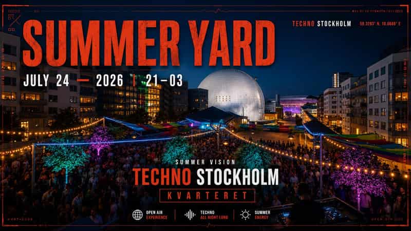 Image of event SUMMER YARD - TECHNO STOCKHOLM by Kvarteret venue in Stockholm Image of event SUMMER YARD - TECHNO STOCKHOLM by Kvarteret venue in Stockholm