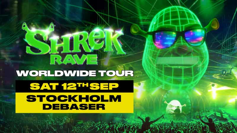 Image of event 12/9 SHREK RAVE | DEBASER KLUBBEN by Debaser Strand venue in Stockholm Image of event 12/9 SHREK RAVE | DEBASER KLUBBEN by Debaser Strand venue in Stockholm