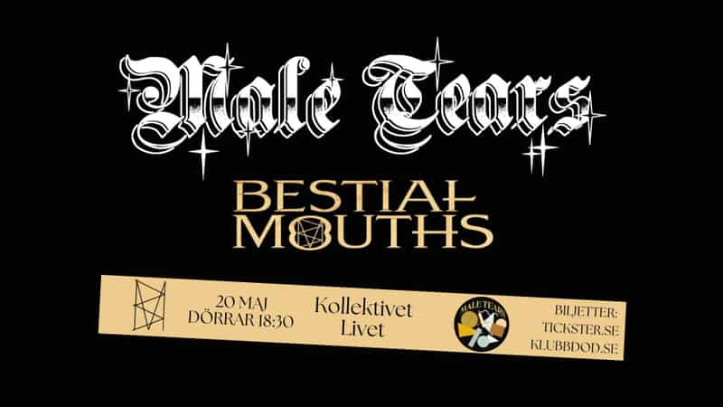 Image of event Male Tears + Bestial Mouths by Kollektivet Livet venue in Stockholm Image of event Male Tears + Bestial Mouths by Kollektivet Livet venue in Stockholm
