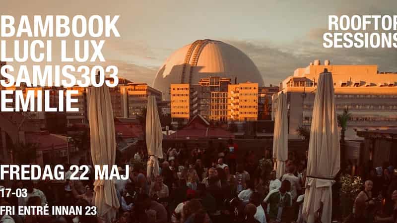 Image of event Rooftop Sessions + 90s hits - Hits Machine by Slakthuset venue in Stockholm